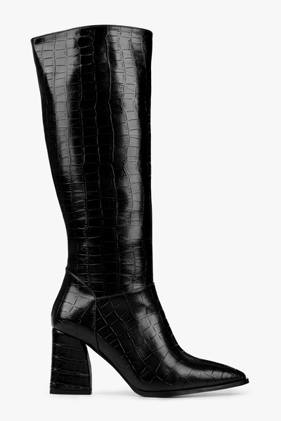 Shoeberry Dámské krokodýlí boty Tiago černé