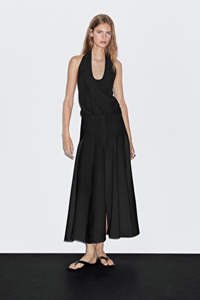 Massimo Dutti Kontrast uzun elbise