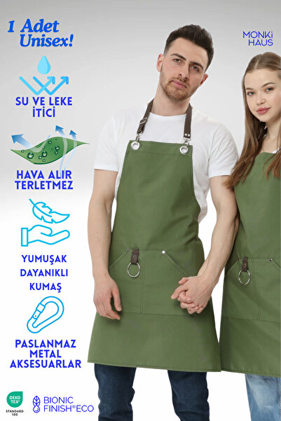 Monki Haus Cafe, Barista, Kuaför, Barmen, Çiçekçi, Mutfak Önlükleri, Leke Tutmaz