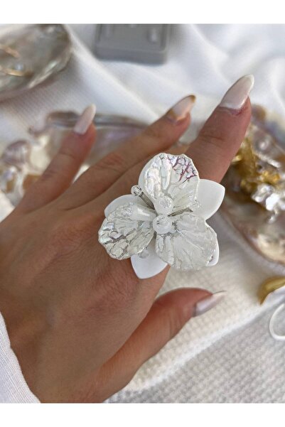 Luxiva خاتم نسائي بتصميم زهرة مخصص قابل للتعديل