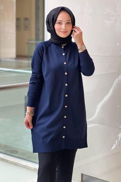 Nuss Basic Mercerized Cardigan with Raglan Sleeve