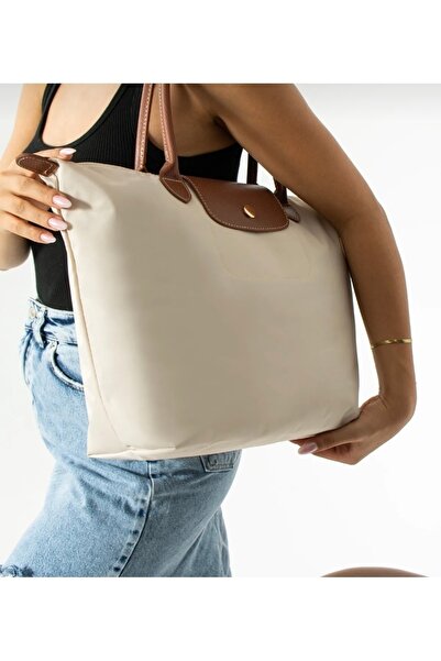 timelessbag Geantă de umăr și de braț pentru femei din material textil