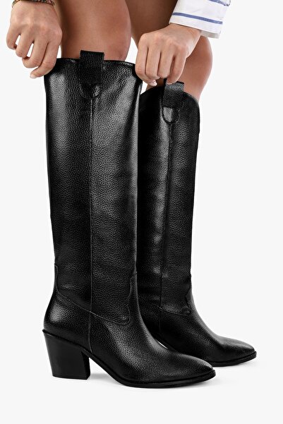 Shoeberry Dámské černé kovbojské boty Rebel