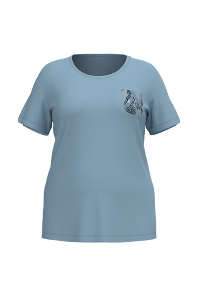 bilcee Жіноча синя футболка великого розміру з набивним малюнком 4095