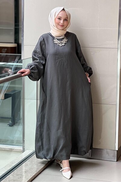 Ghisa Linen Dress with Back Zipper Pocket