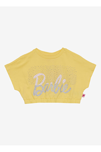 Barbie Baskılı Sarı Kız Çocuk T-Shirt BRB5SG-TST6040