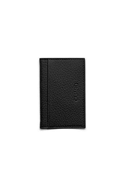 MONSTRADA محفظة صغيرة من الجلد الطبيعي باللون الأسود وحامل بطاقات