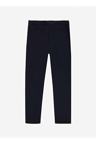 Fabrika Bağlamalı Bel Normal Paça Koyu Lacivert Erkek Chino Pantolon F4SM-PNT-0767