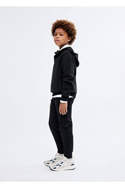 MANGO Kids İpli pamuklu jogger pantolon