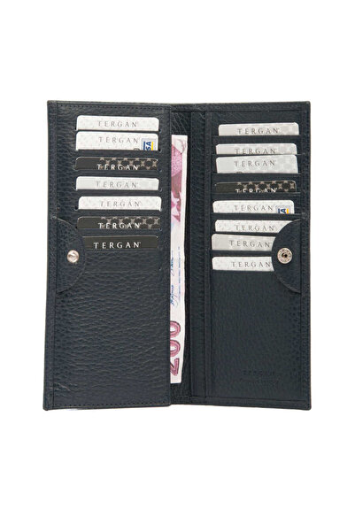 Tergan Чорний чоловічий гаманець із натуральної шкіри - S1CE00001619-A38