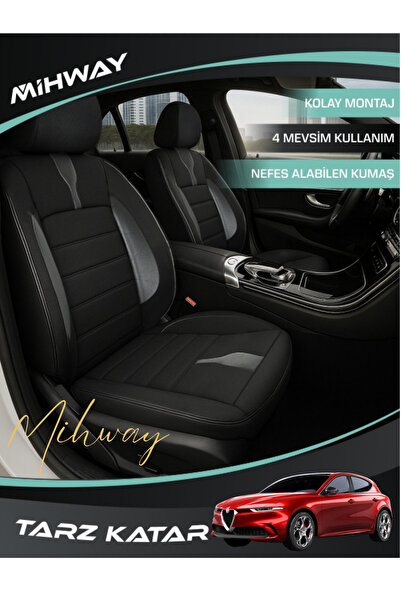 Mihway غطاء مقعد سيارة BETELGEUSE باللون الأسود من سلسلة ALFA Romeo Giulietta...