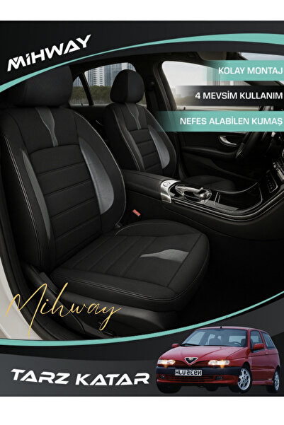 Mihway غطاء مقعد BETELGEUSE باللون الأسود لسيارة ALFA Romeo 145 مجموعة كاملة