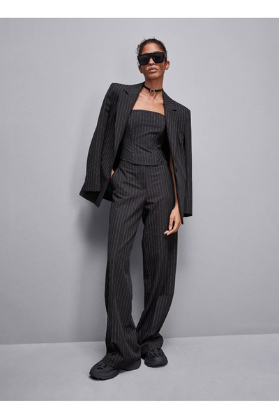 Patrizia Pepe Normal Bel Standart Siyah Kadın Pantolon 8P0614