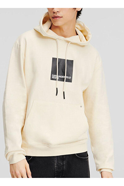 Karl Lagerfeld Jeans Kapüşon Yaka Krem Erkek Sweatshırt 240D1809_KLJ REGULAR ...