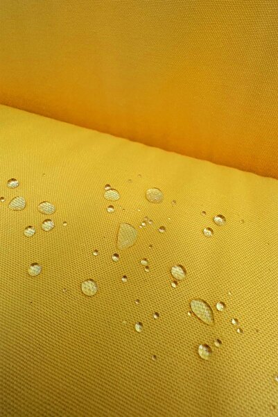 Soft Kare Panama Keteni Sıvı Geçirmez Sarı Renk Masa Örtüsü