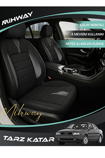 Mihway مجموعة كاملة من أغطية مقاعد سيارة أودي 90 من سلسلة BETELGEUSE باللون ا...