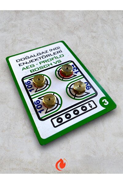 Universal Doğalgaz Ocak Enjektör Meme Montaj Seti - 7'lik Ocak Memesi ve 7'lik Lokma Tornavida