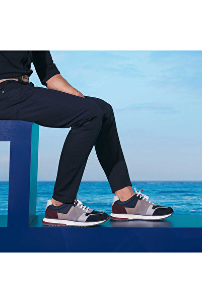 Tergan Lacivert Hakiki Deri Erkek Sneaker - E24I1AY56735-D44