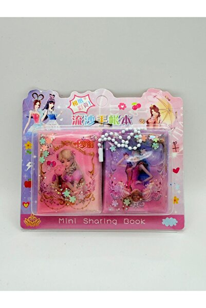 KATREMİA 2-Piece Mini 24-Sheet Water-Silvery Cover Cute Girls Sticker Notebook 6X3 cm