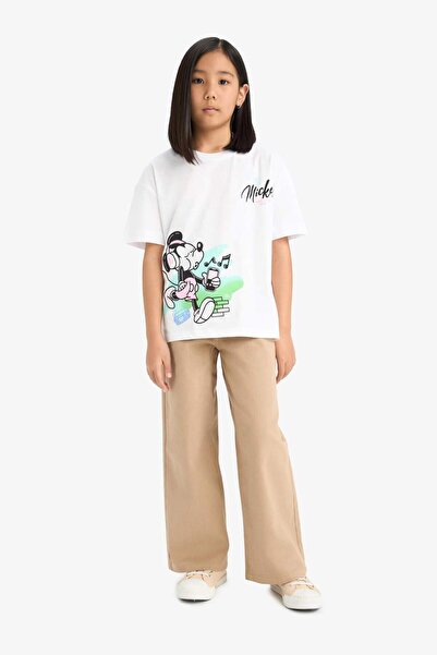 DeFacto Kız Çocuk Wide Leg Geniş Paça Pamuklu Pantolon E6188A825AU