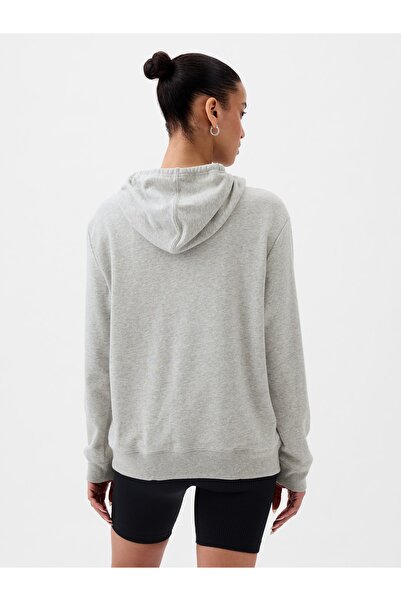 GAP Γυναικείο φούτερ από ύφασμα πετσέτας με γκρι λογότυπο