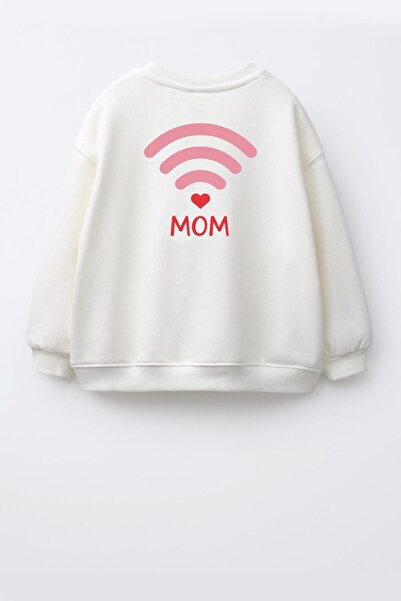 Monila Unisex Sırtı Baskılı 3 İplik Kumaş Pamuklu Sweatshirt