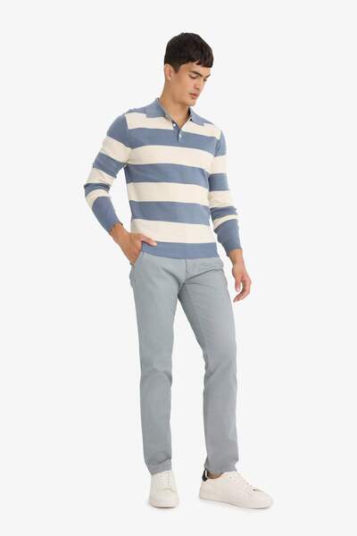 DeFacto Regular Fit Regular Cut Pocketed Straight Leg Chino Trousers D7349Ax25Au