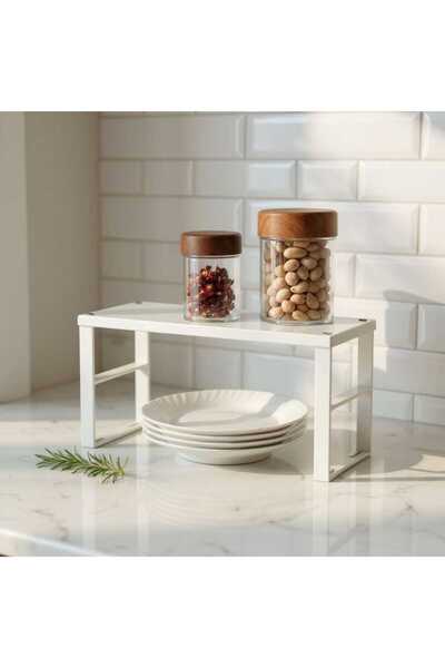 Ar Armese 1 Piece Cabinet Organizer Shelf Plate Cup Rack Metal Shelf Org-02