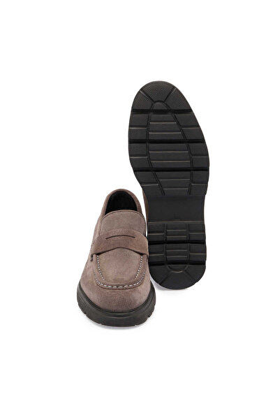 Tergan Bej Hakiki Süet Deri Erkek Loafer - E24S1AY56930-T86