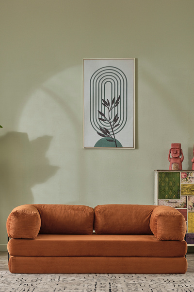 Dekoport Tiny 80x160 Kanepe Oyun Koltuğu Sinema Koltuğu Yatak Olabilen Fitilli Kadife 50 DNS BONDEX