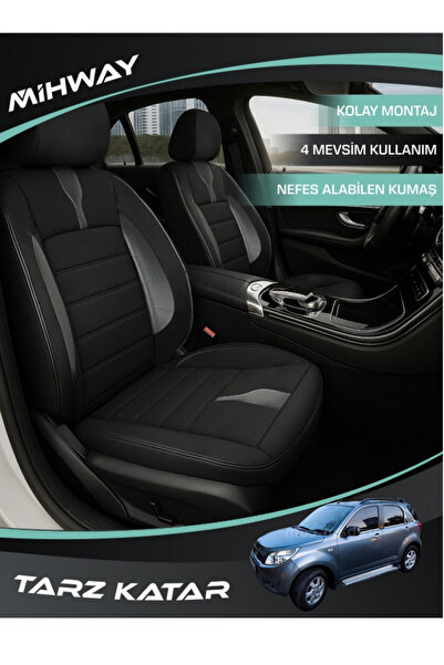 Mihway غطاء مقعد ديهاتسو تيريوس من سلسلة BETELGEUSE باللون الأسود، مجموعة كاملة