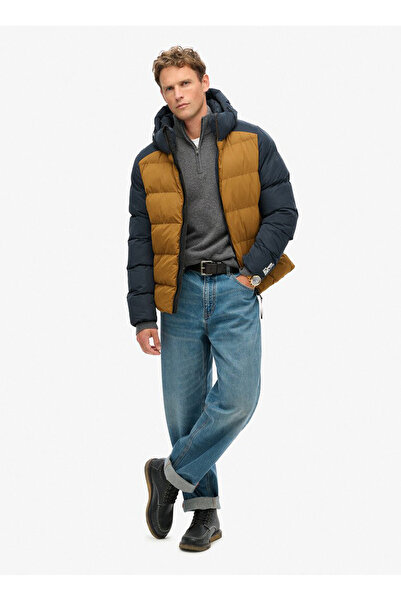 SUPERDRY Lacivert Erkek Mont M5011903A4BJ_HOOD COLOUR BLOCK SPOR