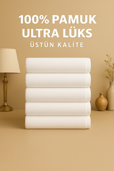 MEŞELİ TEKSTİL 5-пакетний готельний рушник для ванної кімнати 70x140 | Придатний для прання у пральній машині