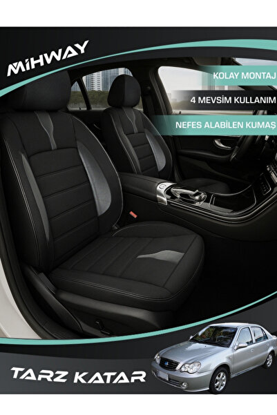 Mihway غطاء مقعد سيارة جيلي إيكو من سلسلة BETELGEUSE باللون الأسود، مجموعة كاملة