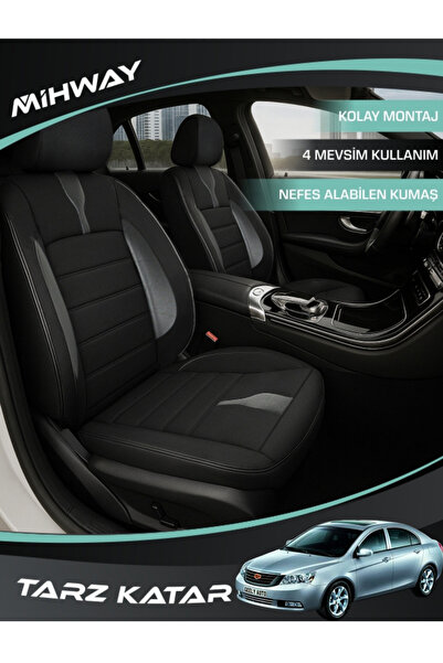 Mihway غطاء مقعد سيارة جيلي إمجراند من سلسلة بيتيلجوس الأسود، طقم كامل