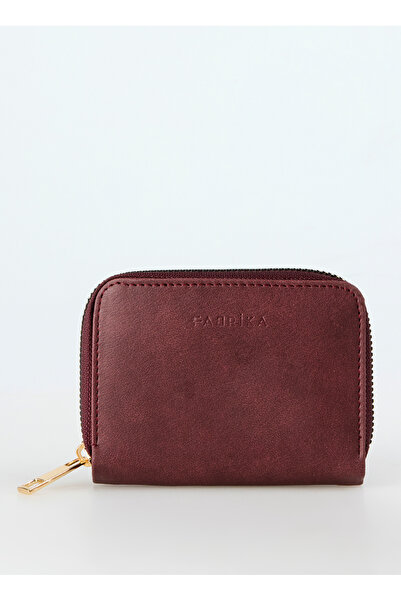 Fabrika Bordo Kadın 11x10x2 cm Deri Cüzdan FRKBYN 515 BORDO