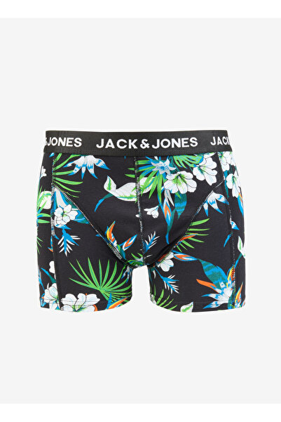 Jack & Jones Siyah Erkek Boxer 12276166_JACFLOWER TRUNK TRY