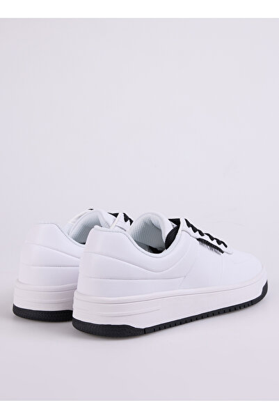 Just Cavalli Beyaz-Siyah Erkek Deri Sneaker FONDO AZULA DIS.8