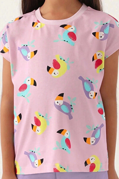 Rolypoly Girl's Purple Capri Set