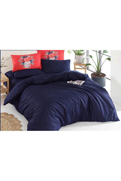 The Fabric Sweet Strawberry Plain Bouguet Double-Sided Duvet Cover Set Double Size Ranforce