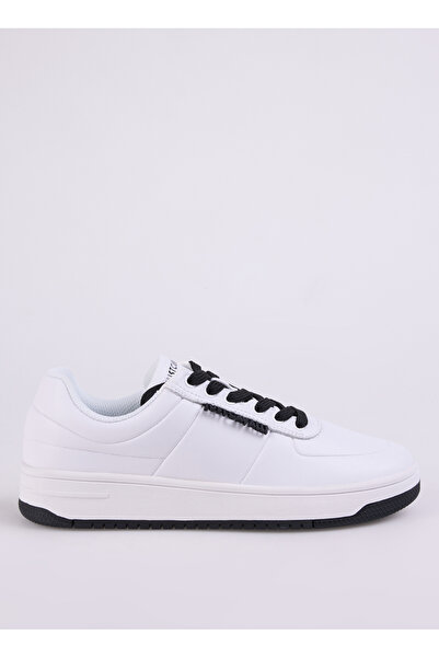 Just Cavalli Beyaz-Siyah Erkek Deri Sneaker FONDO AZULA DIS.8