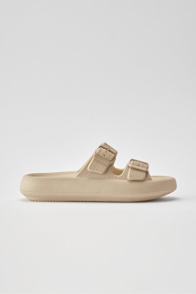 OZYO Lily Kemik Çift Bant Eva Platfrom Günlük Yazlık Plaj Terliği