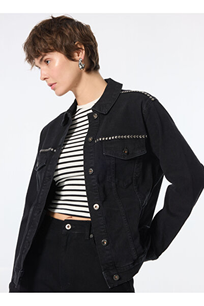 Mustang Siyah Kadın Denim Ceket M4WL-CKT-1071