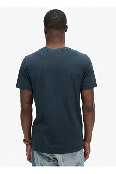 SUPERDRY Bisiklet Yaka Lacivert Erkek T-Shirt M1012025A98T_CLASSIC VL GRAPHIC T S