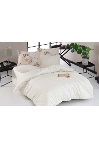 The Fabric Green Avocado Plain Dream Double-Sided Duvet Cover Set Double Size Ranforce