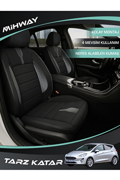 Mihway غطاء مقعد من سلسلة BETELGEUSE باللون الأسود لسيارة فورد فييستا موديل 2...
