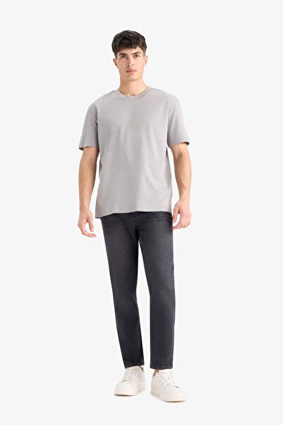 DeFacto 100% Cotton Regular Fit Crew Neck Basic Plain Short Sleeve T-Shirt E7961Ax25Au