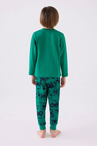 Rolypoly Erkek Çocuk Yeşil Uzun Kol Pijama Takım