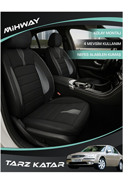 Mihway غطاء مقعد من سلسلة BETELGEUSE باللون الأسود لسيارة فورد مونديو موديل 2...