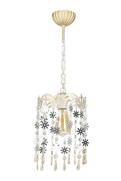 VENON Güven Avize Iley Tekli Kt Krem Sarı Patine Avize